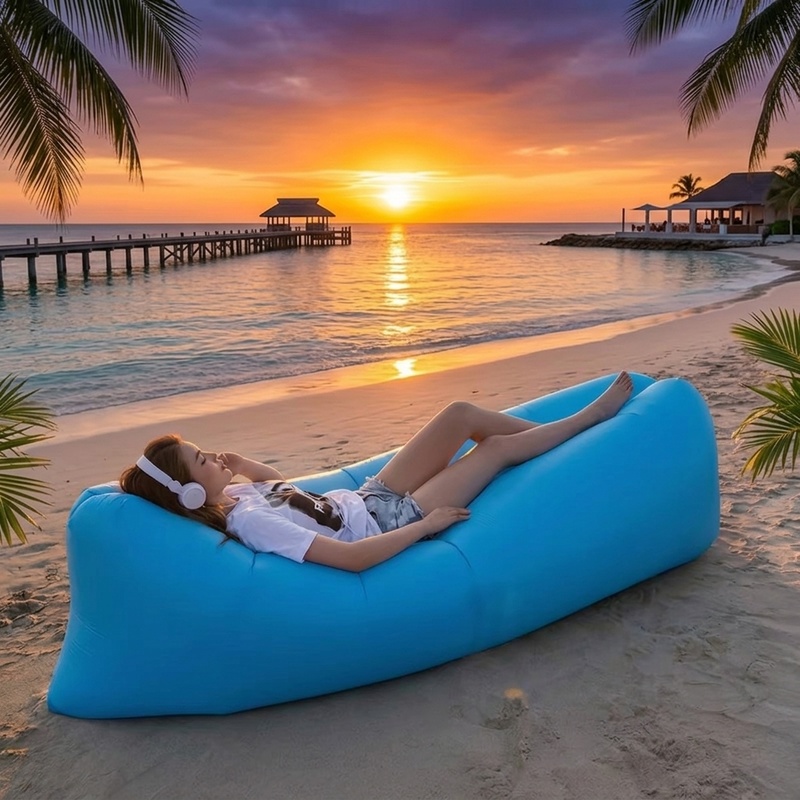 Outdoor Furniture European - Портативный надувной диван, быстро надувающийся водонепроницаемый