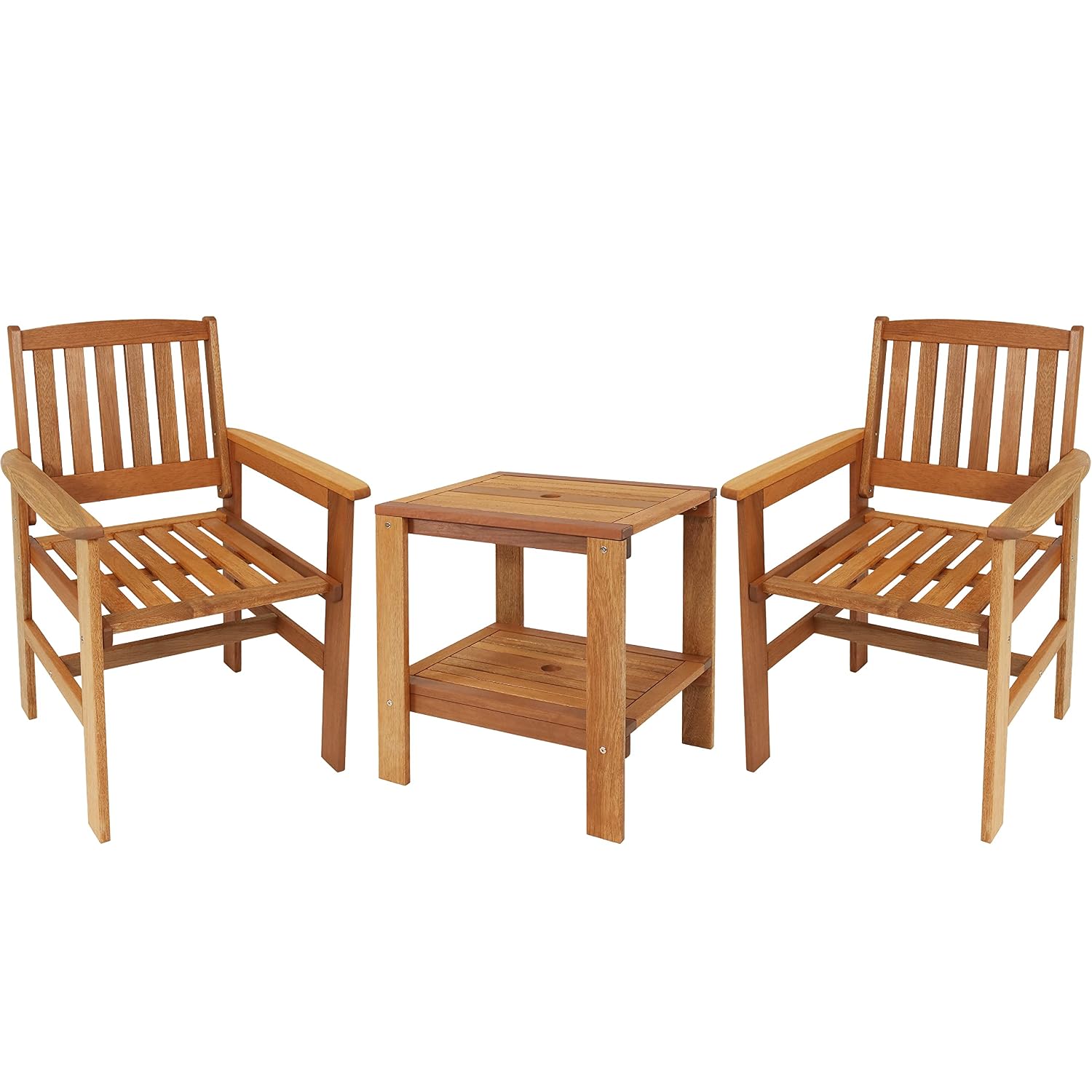 Outdoor Furniture Oil Teak - 3-местный деревянный комплект для патио: 2