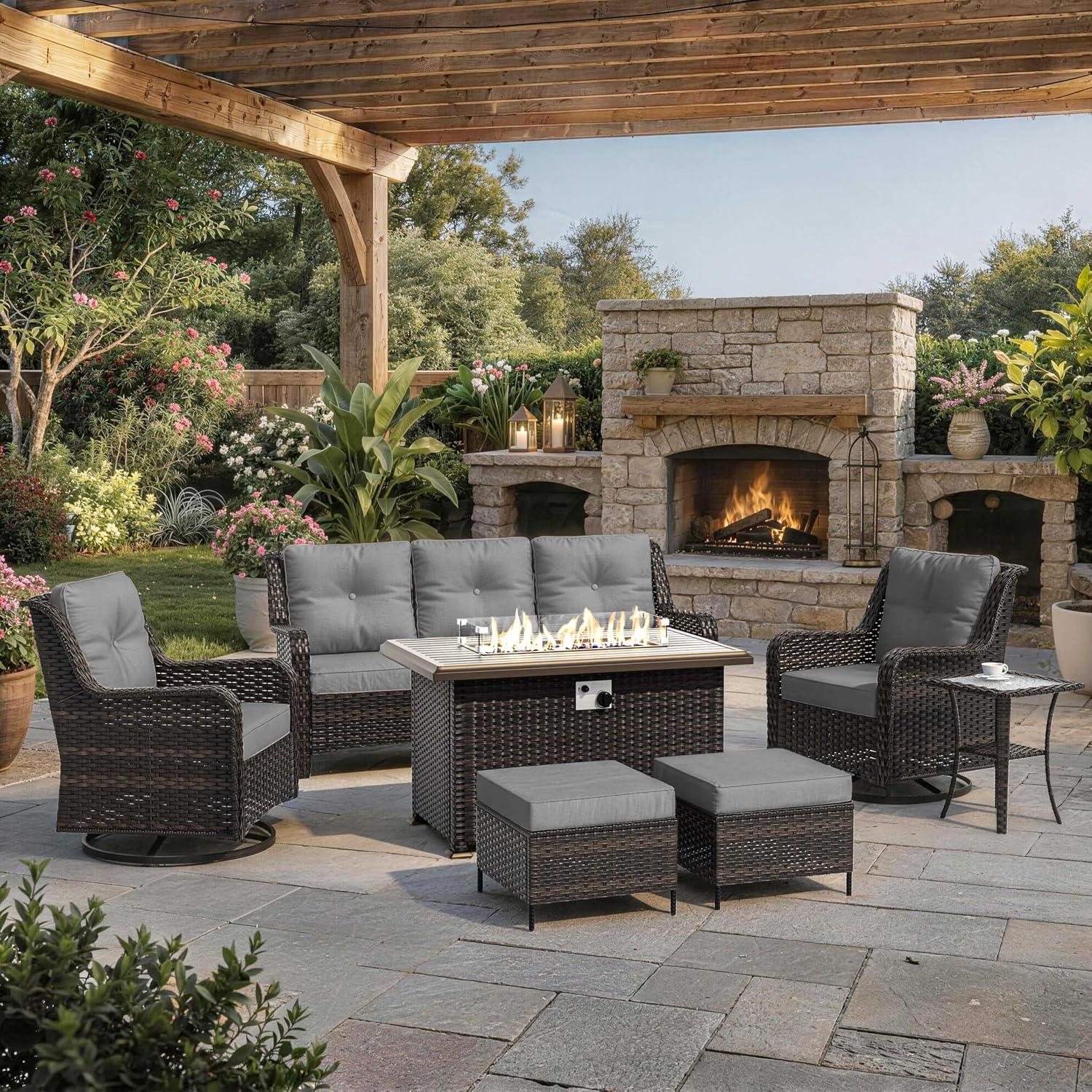 7-местный комплект садовой меб – обзор и цена Outdoor Furniture Ideas