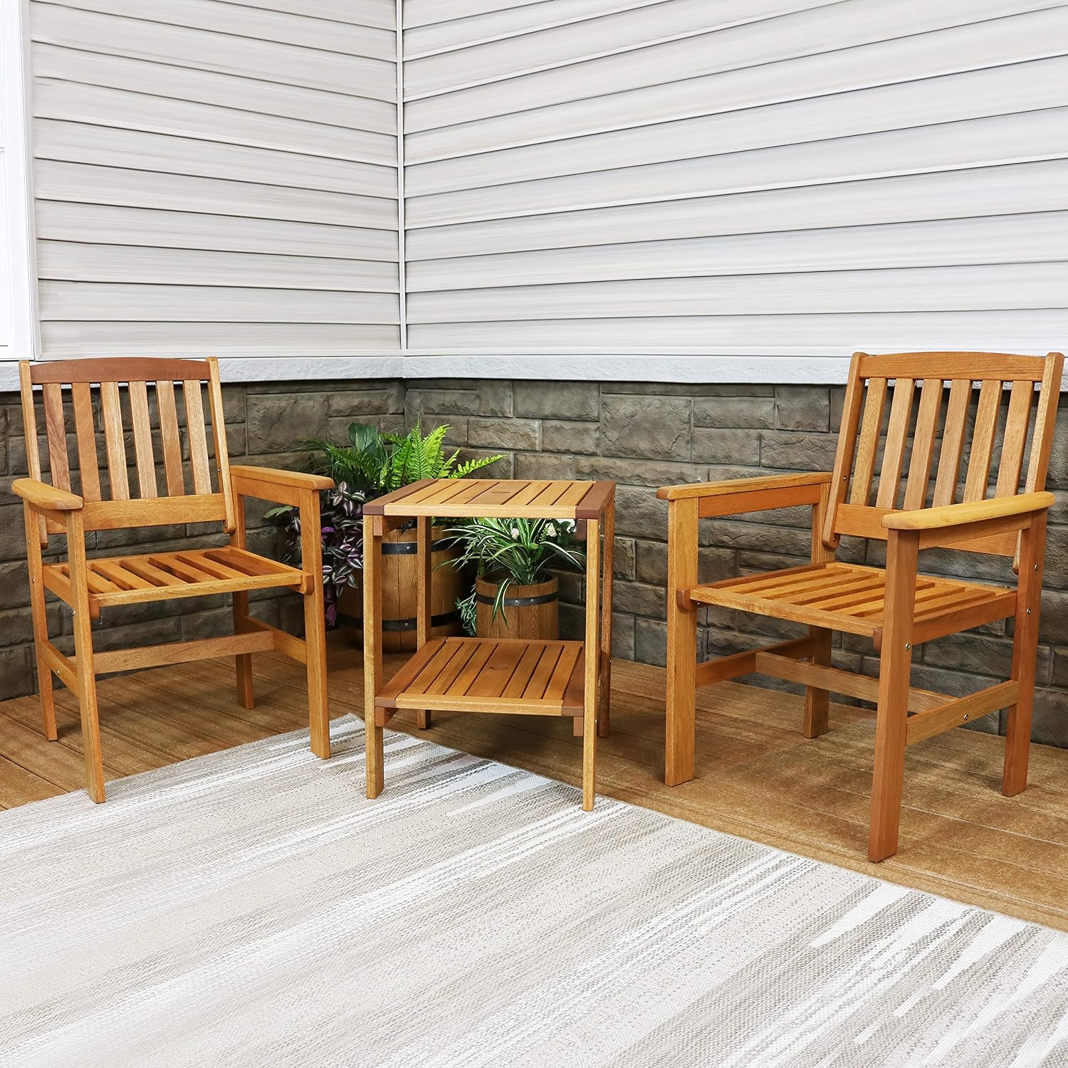 3-местный деревянный комплект  – обзор и цена Outdoor Furniture Oil Teak